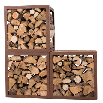 Hodr Handgemaakt Houtopslagbox 50 cm Roest