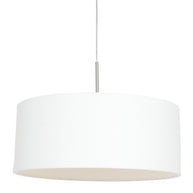 Hanglamp Sparkled Light 9889ST staal met grof wit linnen kap