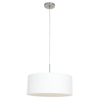 Hanglamp Sparkled Light 9889ST staal met grof wit linnen kap