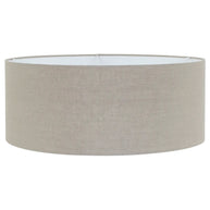 Hanglamp Sparkled Light 9890ST staal met kap van grof grijs linnen