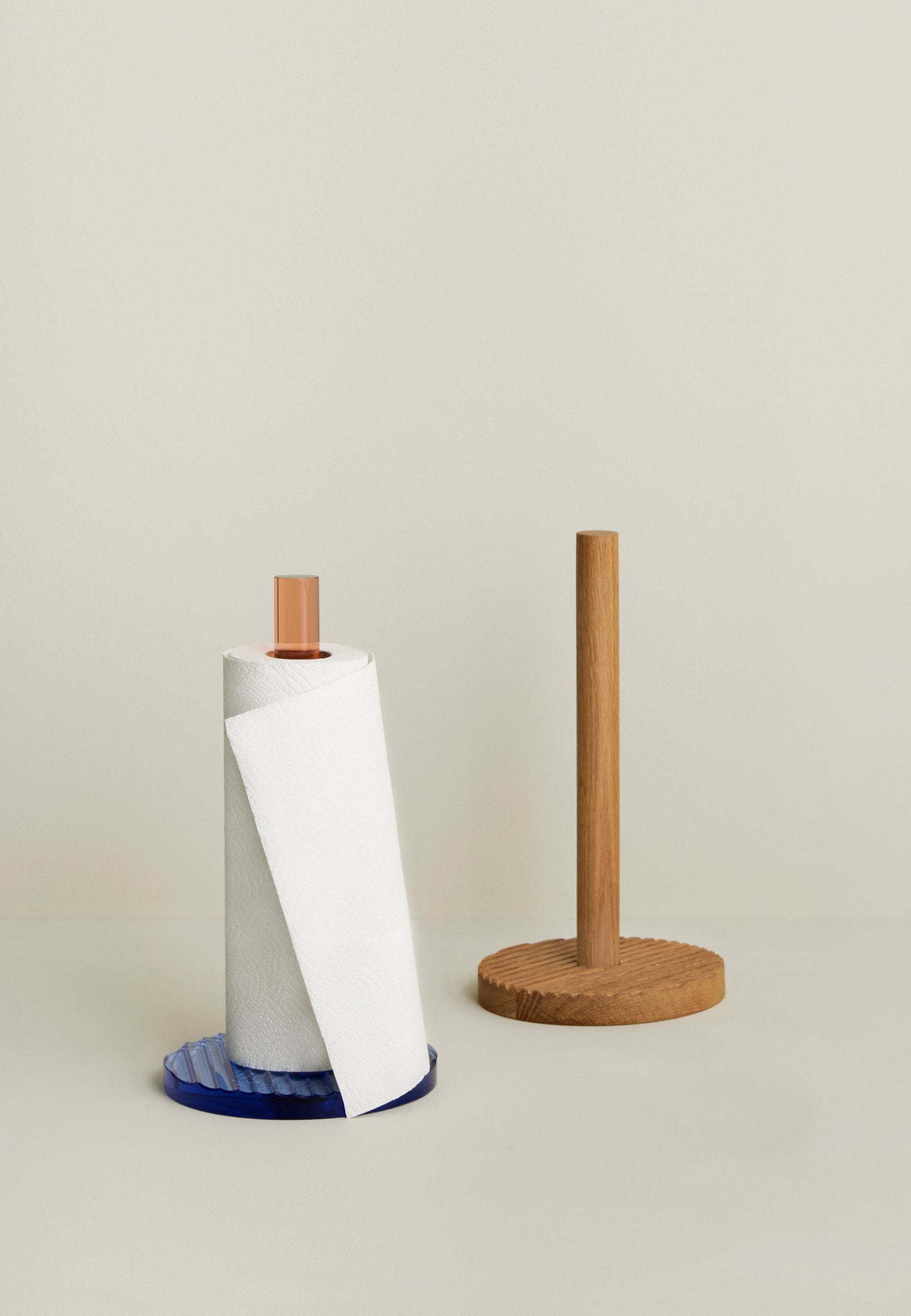 Kiosk keukenrolhouder blauw/roze