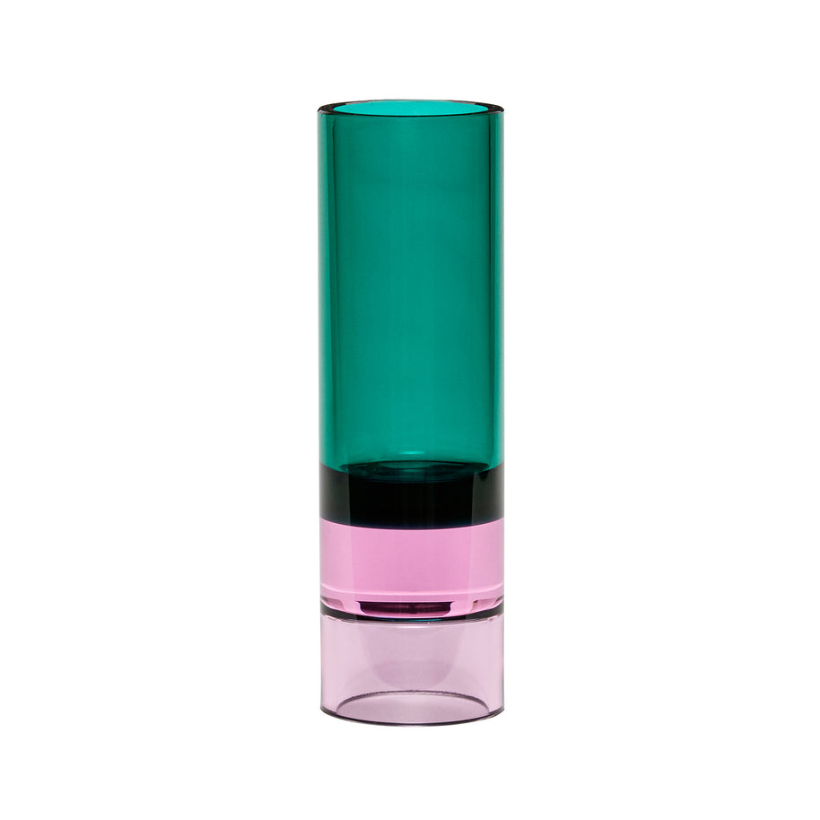 Astro theelichthouder groen/roze