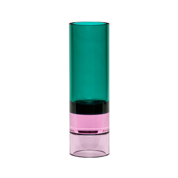 Astro theelichthouder groen/roze