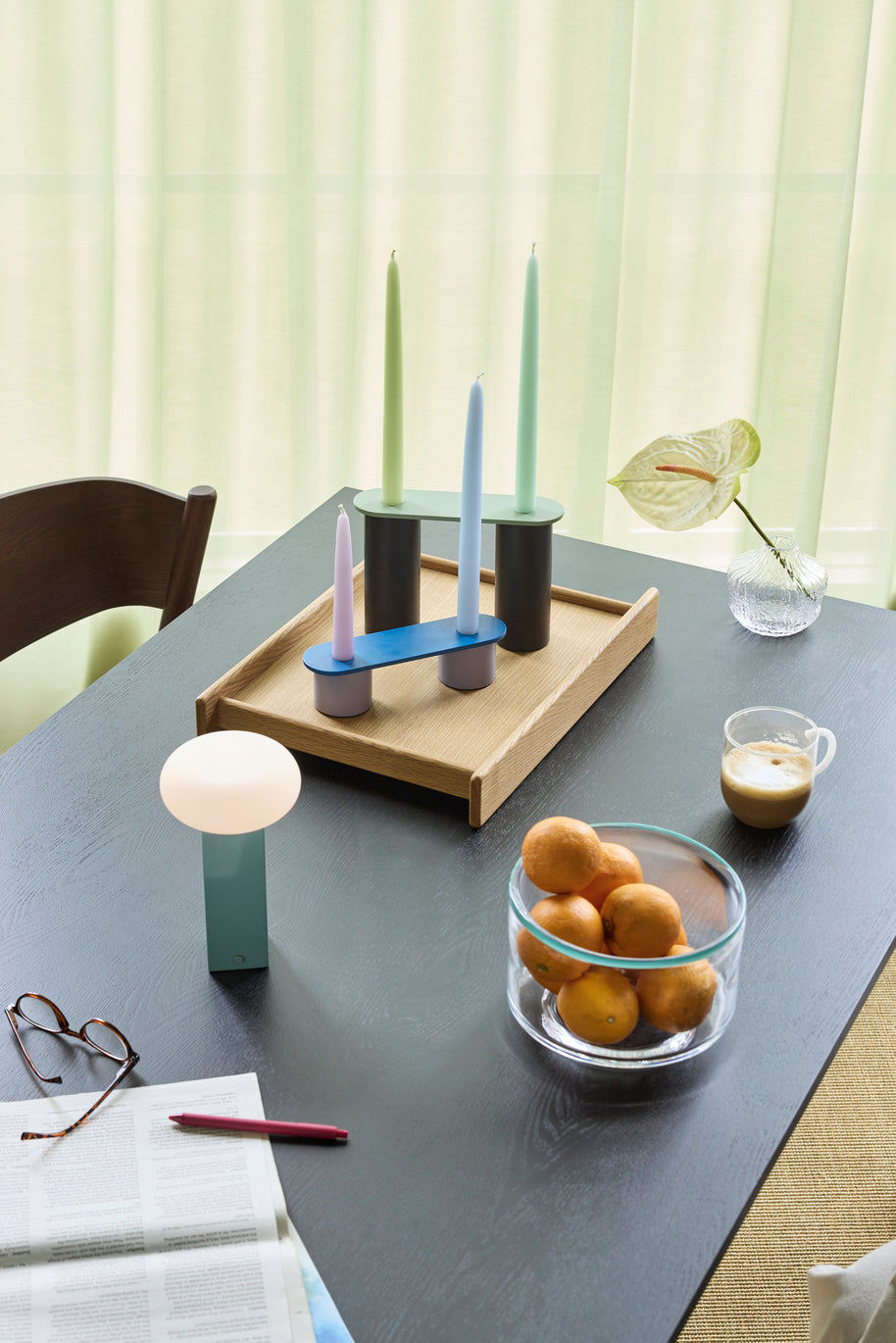 Modu kandelaars meerkleurig (set van 2)