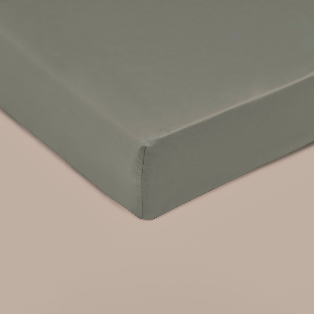 Coco & Cici - bamboe-hoeslaken 90 x 210 cm - 1-persoonsbeddengoed - olijfgroen - elastiek rondom - 100% eco-bamboe