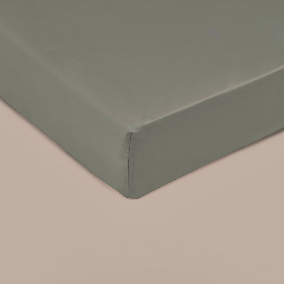Coco & Cici - bamboe-hoeslaken 90 x 210 cm - 1-persoonsbeddengoed - olijfgroen - elastiek rondom - 100% eco-bamboe