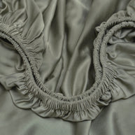 Coco & Cici - bamboe-hoeslaken 90 x 210 cm - 1-persoonsbeddengoed - olijfgroen - elastiek rondom - 100% eco-bamboe