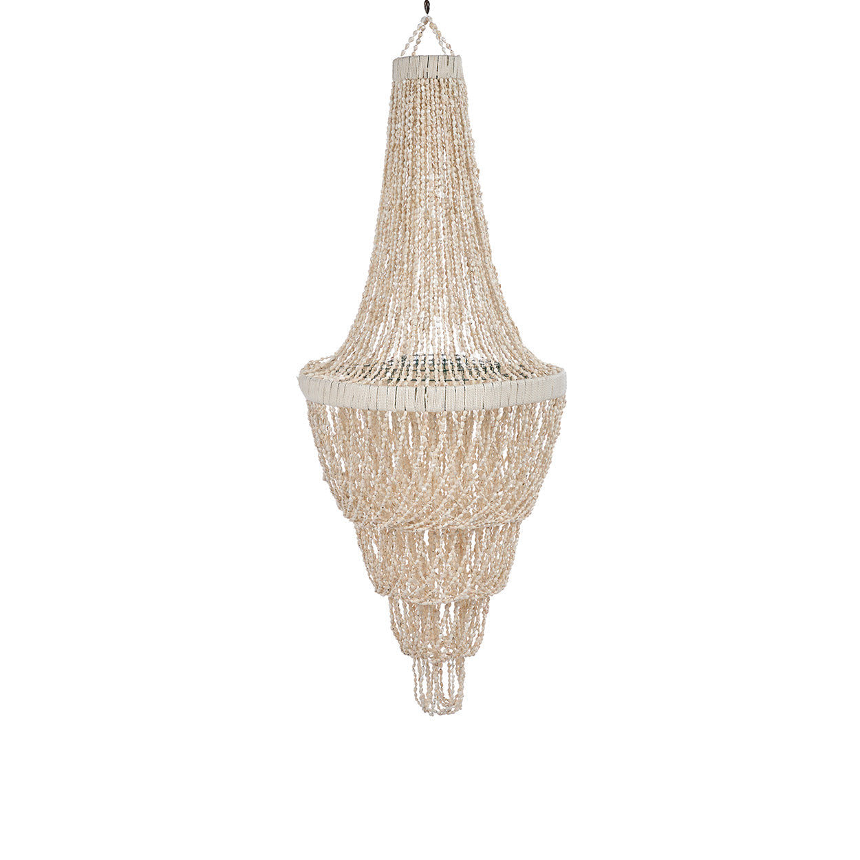 De Oceantoren schelpenkroonluchter - naturel - L