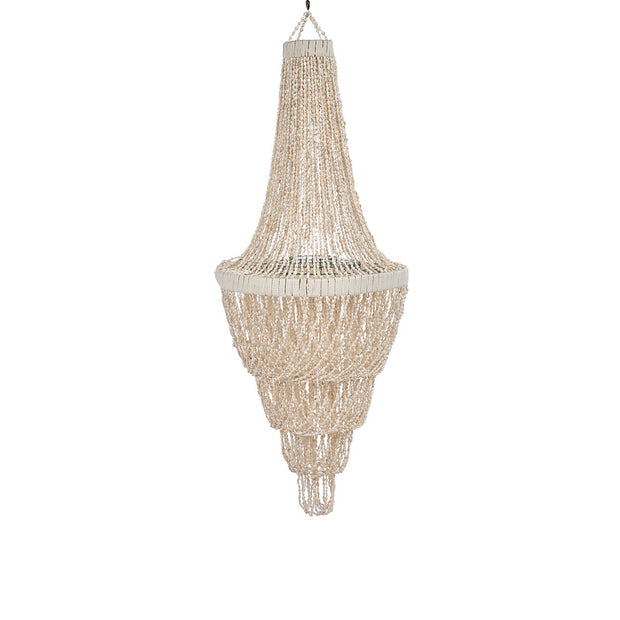 De Oceantoren schelpenkroonluchter - naturel - L