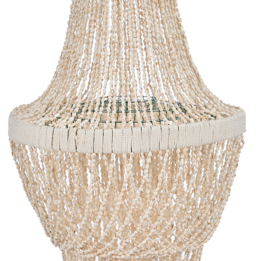De Oceantoren schelpenkroonluchter - naturel - L