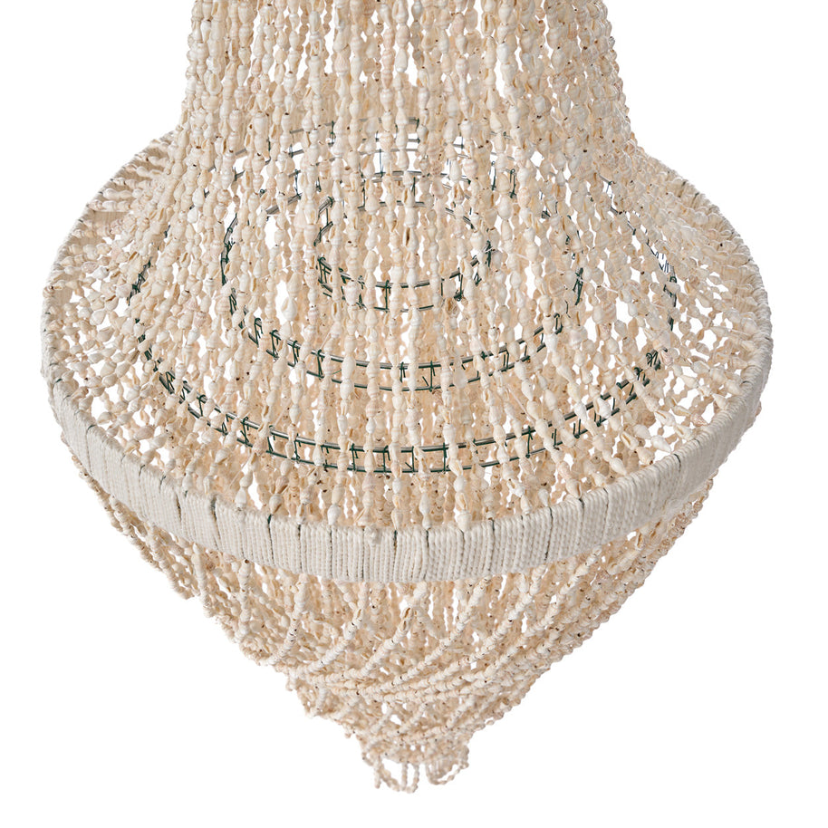 De Oceantoren schelpenkroonluchter - naturel - L
