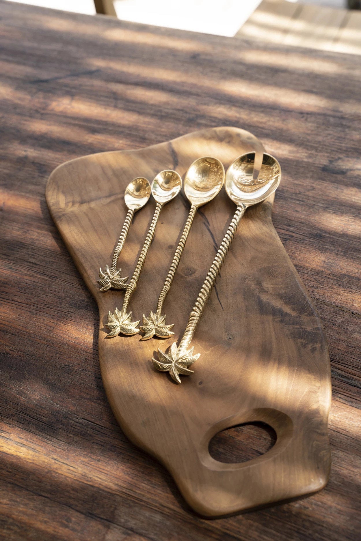 De lange palmboomlepel - goud