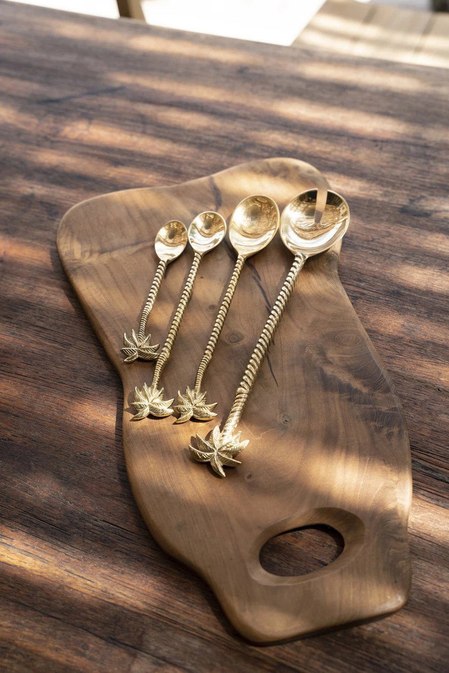 De lange palmboomlepel - goud