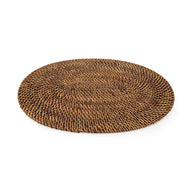 De koloniale ovale placemat - naturel bruin