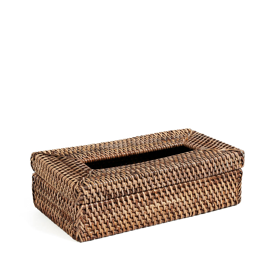 De klassieke rotan tissuedoos - naturel bruin