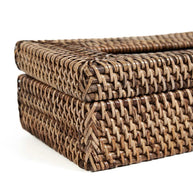 De klassieke rotan tissuedoos - naturel bruin