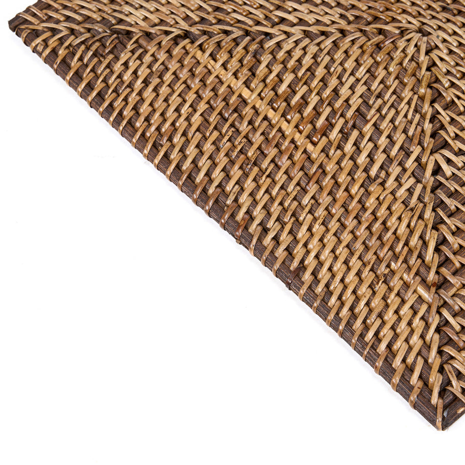 De koloniale rechthoekige placemat - naturel bruin
