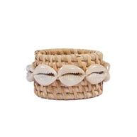 De Rattan Schelp Servetring - Natuurlijk Wit