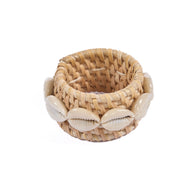 De Rattan Schelp Servetring - Natuurlijk Wit