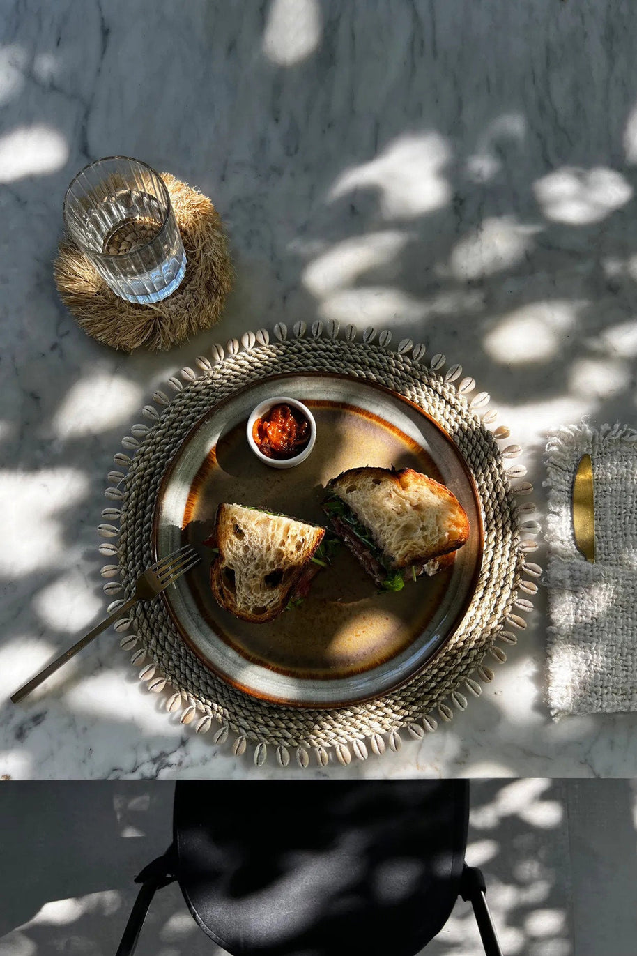 De zeegras schelp-placemat - naturel