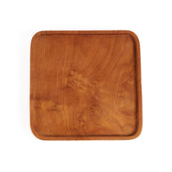Het vierkante teakbord - naturel - XS