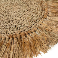 De gehaakte raffia placemat - naturel