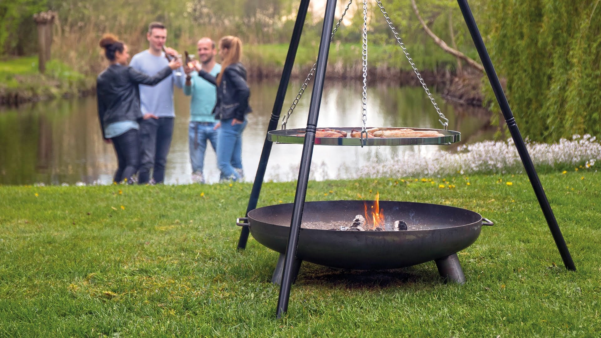 Barbecuestatief Zwart/Zilver