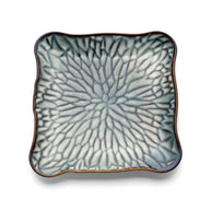 Het Lotus Ice vierkante bord - grijsbruin - XL
