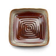 Smoked Horizon vierkant bord - bruin-grijs - M