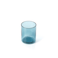 De azuurkleurige gehamerde hoge tumbler - blauw