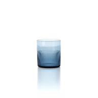 De azuurkleurige gegolfde lage tumbler - blauw