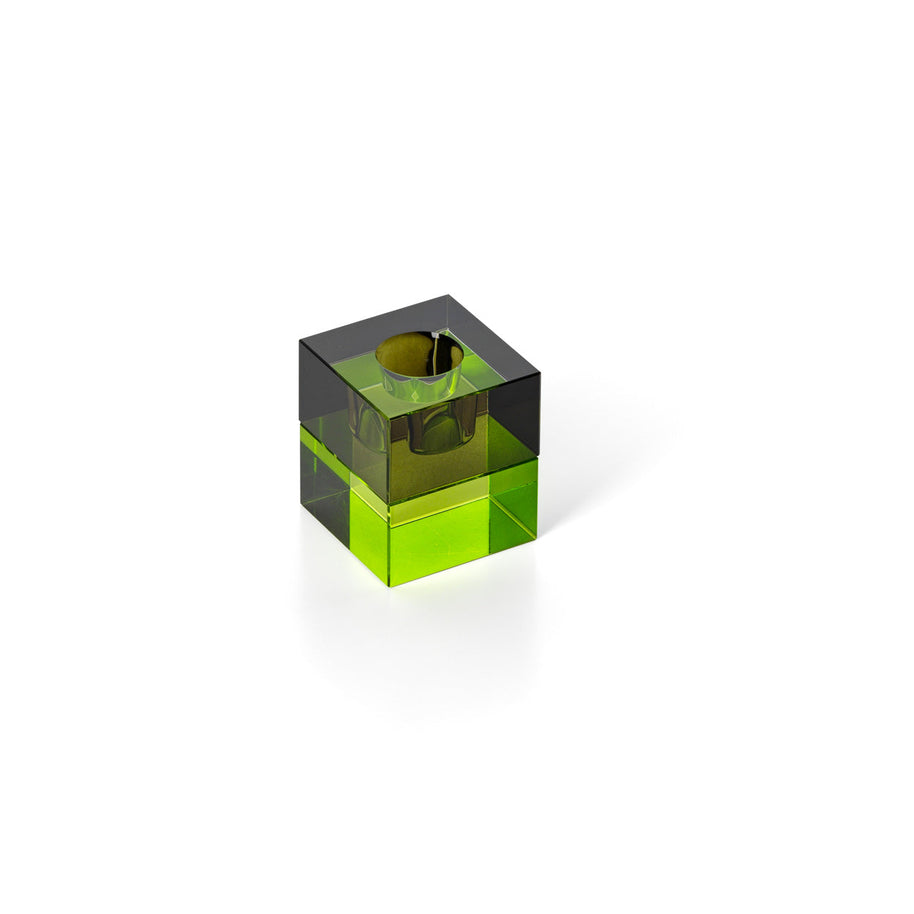 De Gem Blocks kandelaar - Smokegroen