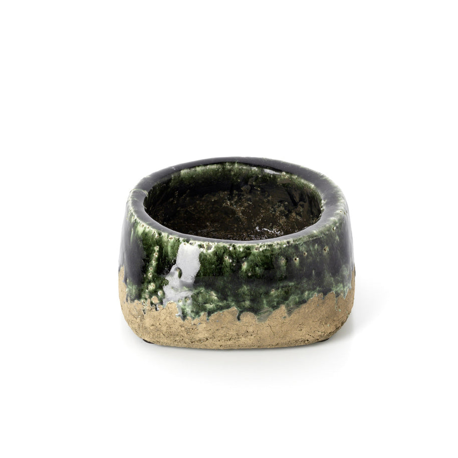De Moss Bowl-plantenbak - betongroen - laag