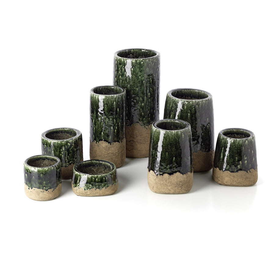 De Moss Bowl-plantenbak - betongroen - laag