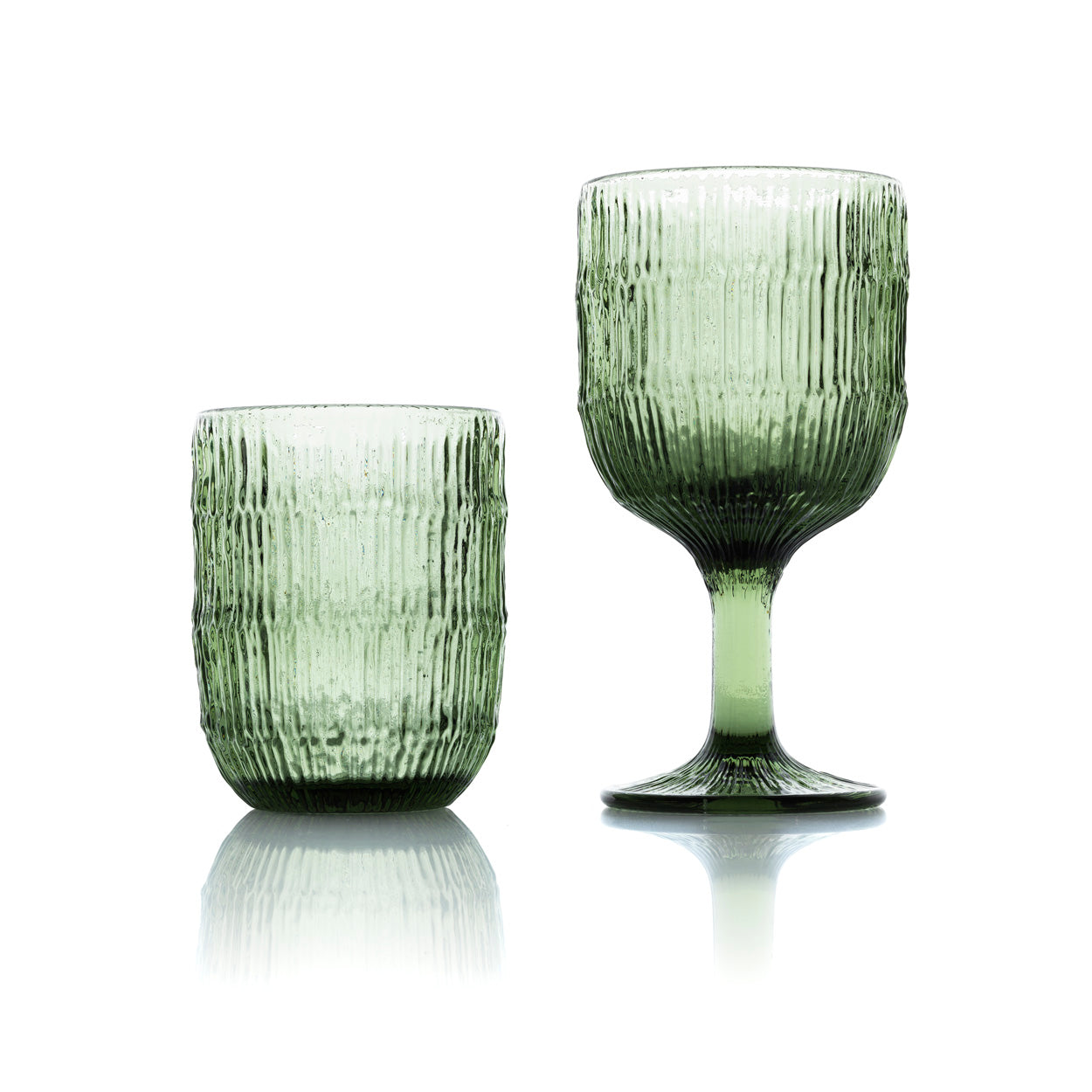 Het Moss Ripple waterglas - groen
