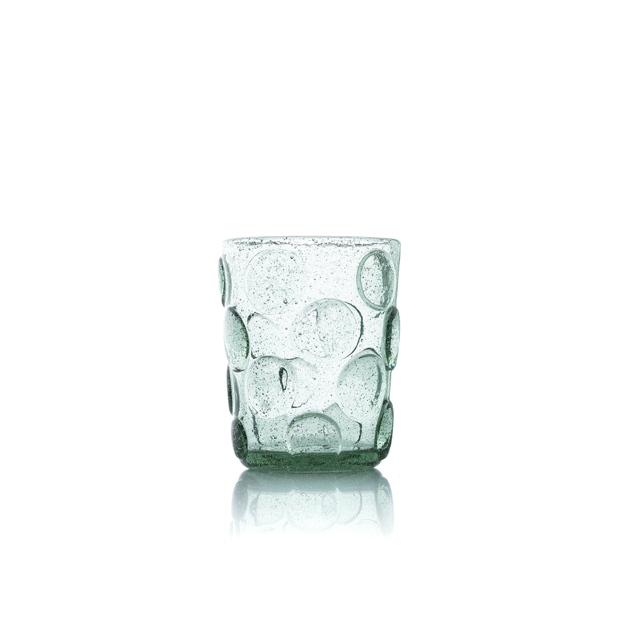 Het geëtste stippen waterglas - aqua