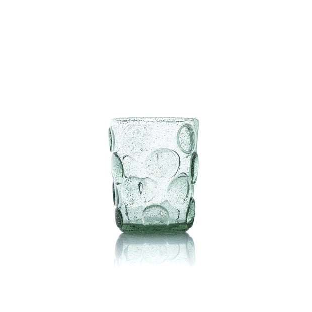 Het geëtste stippen waterglas - aqua