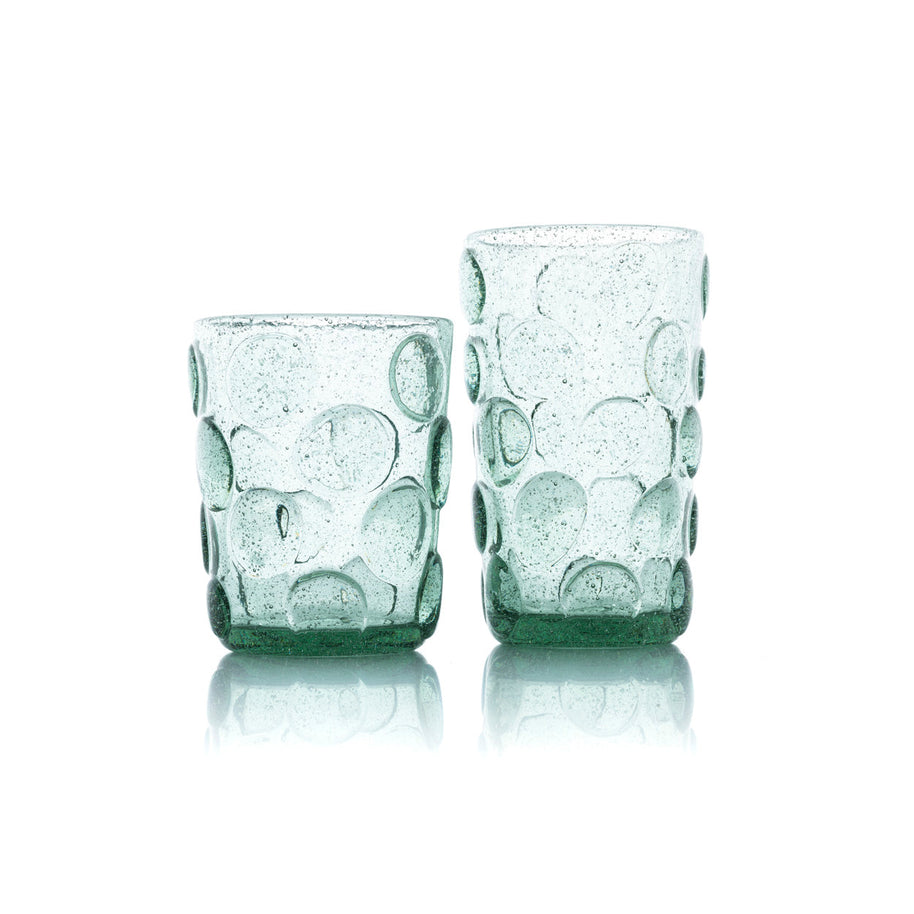 Het geëtste stippen waterglas - aqua
