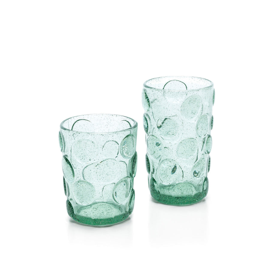 Het geëtste stippen waterglas - aqua
