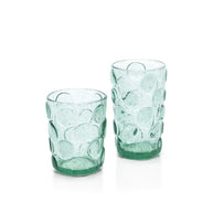 Het geëtste stippen waterglas - aqua