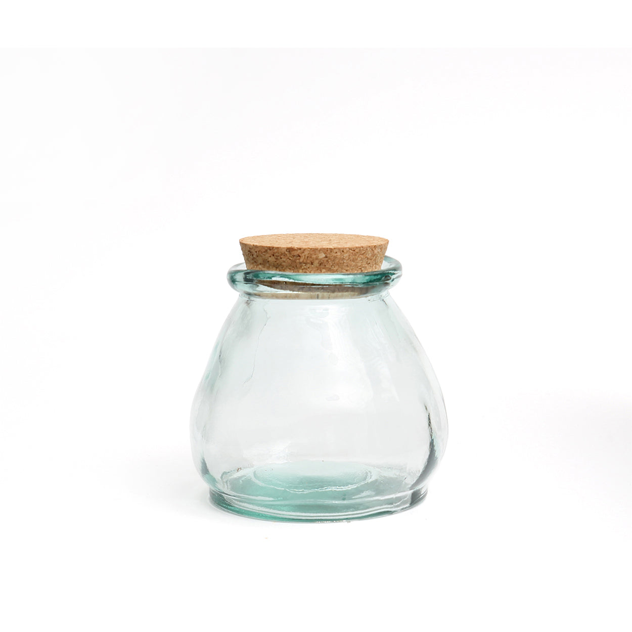 De Belly glazen pot - Blauw - S