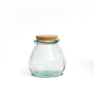 De Belly glazen pot - Blauw - S