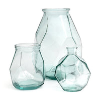 De ronde origamivaas - blauw