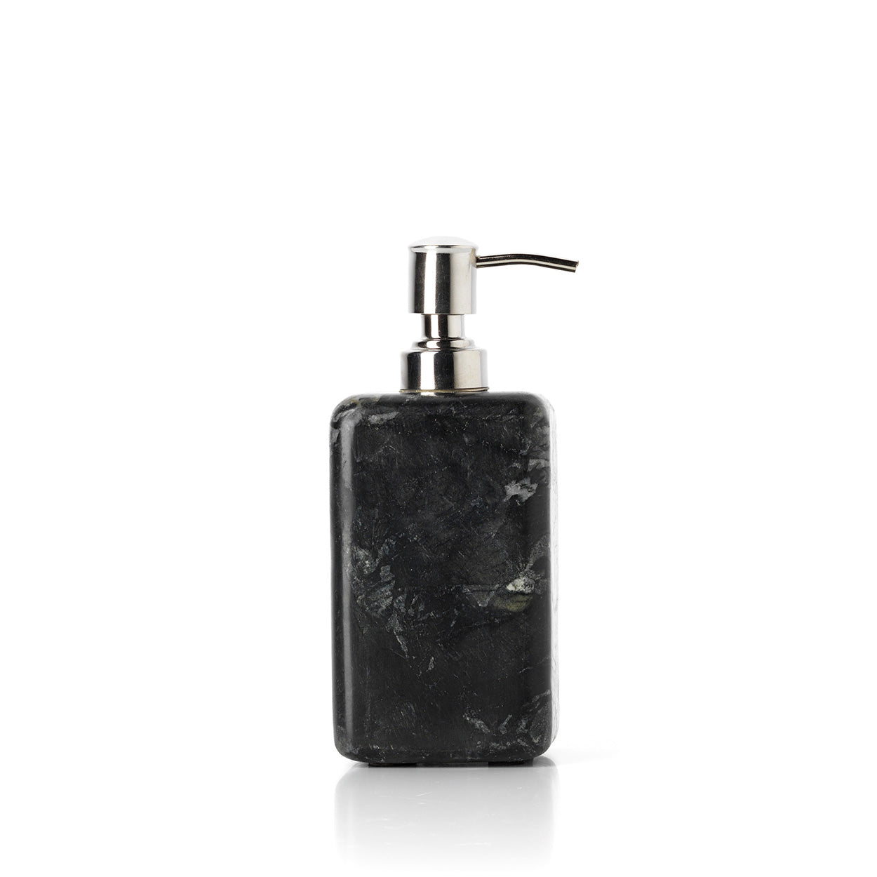 De marmeren zeepdispenser - marinezwart