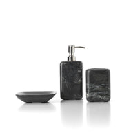 De marmeren zeepdispenser - marinezwart