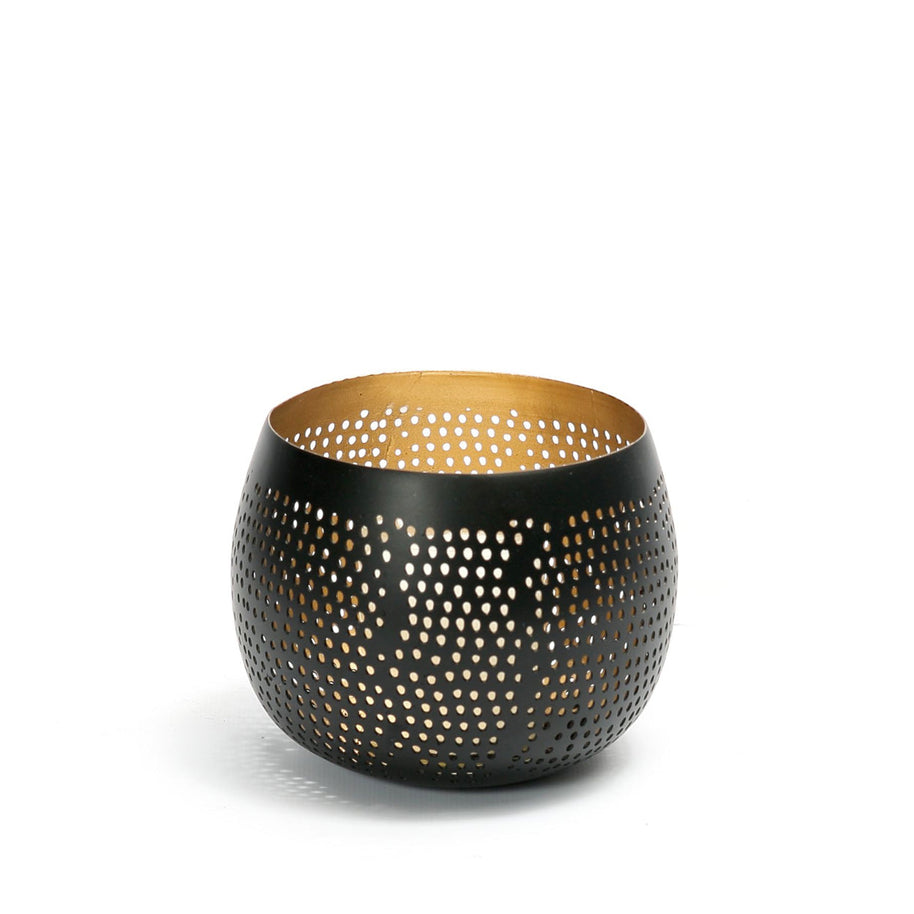 De doorboorde bol - zwartgoud - S