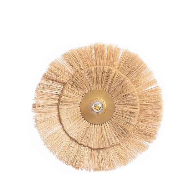 De Double Trouble wandlamp - naturel goud - M