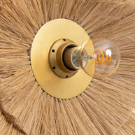 De Double Trouble wandlamp - naturel goud - M