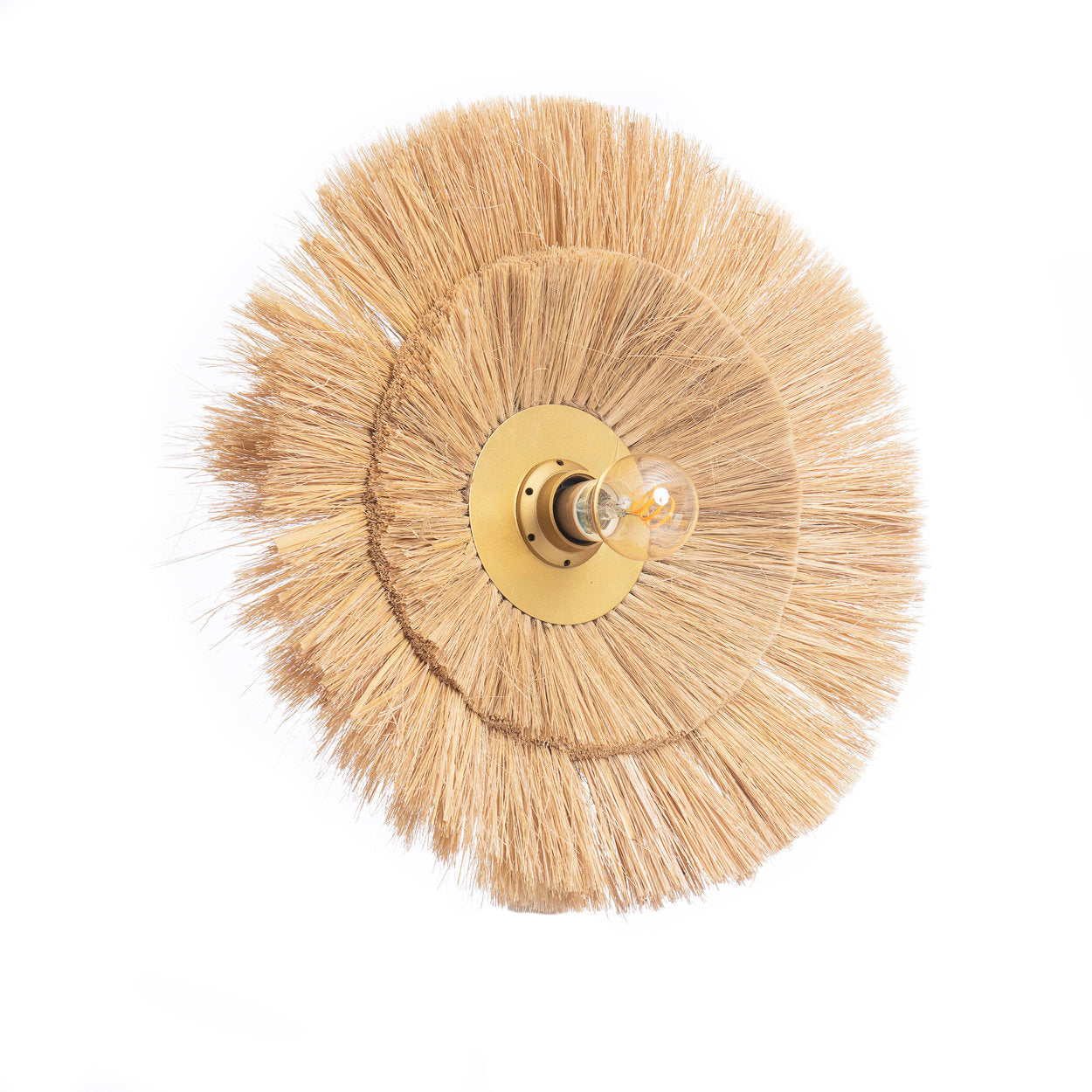 De Double Trouble wandlamp - naturel goud - M