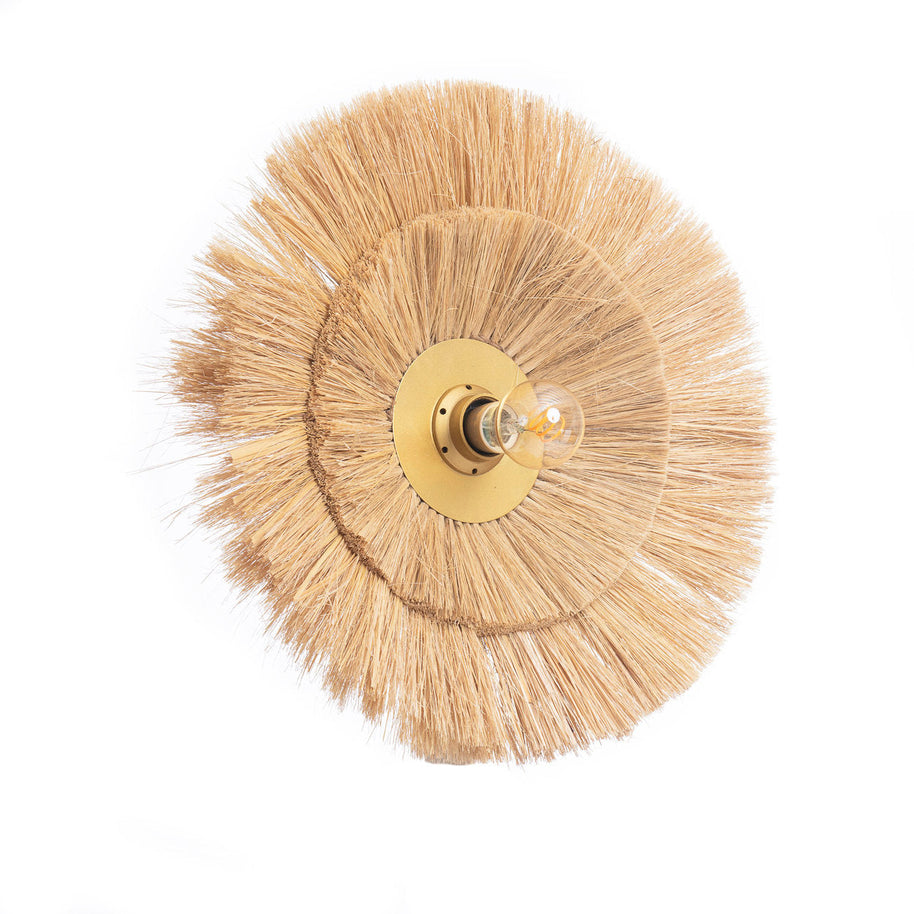 De Double Trouble wandlamp - naturel goud - M
